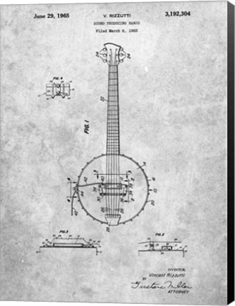 Framed Banjo A Print
