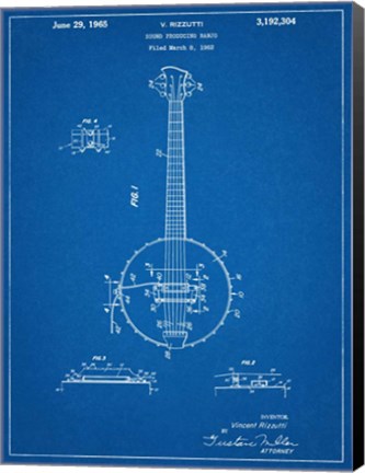 Framed Banjo B Print