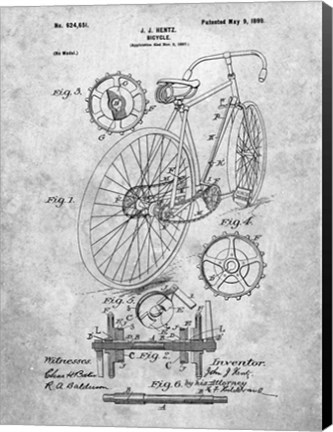 Framed Bicycle A Print