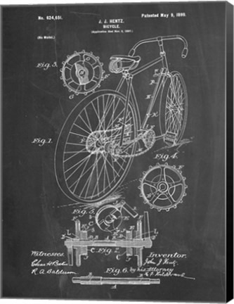 Framed Bicycle D Print