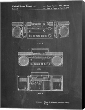 Framed Boom Box Print