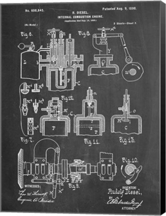 Framed Diesel Motor Print