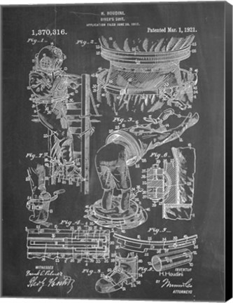 Framed Houdini Diver Suit Print
