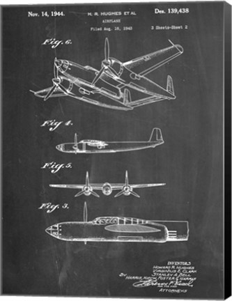 Framed Hughes Airplane Print
