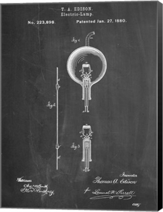Framed Light Bulb Edison Print