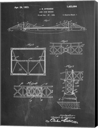 Framed Long Span Bridge Print