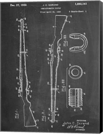 Framed M 1 Rifle Print