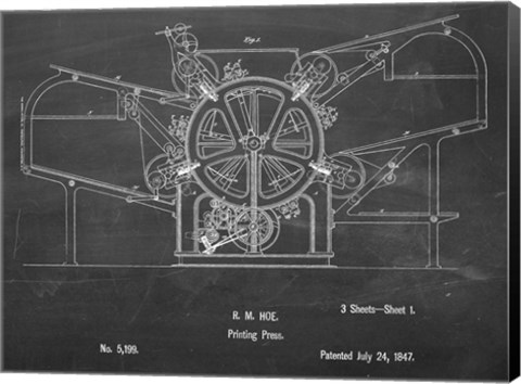 Framed Printing Press Print