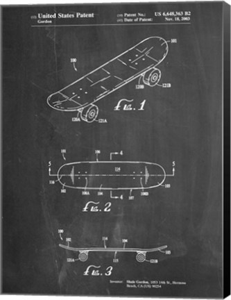 Framed Skateboard 2001 Print