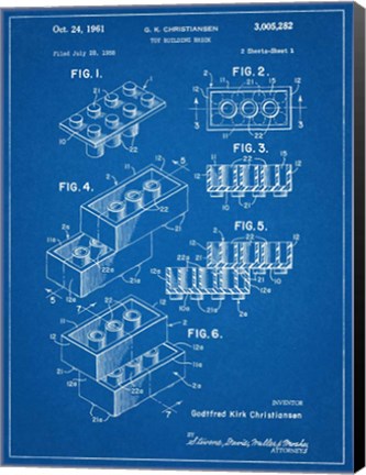 Framed Toy Brick B Print