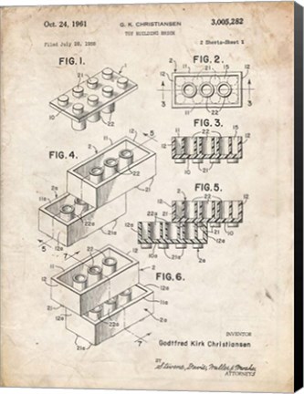 Framed Toy Brick C Print