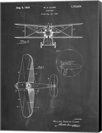 Framed W.D. Clark Plane D Print