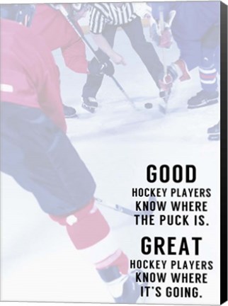 Framed Great Hockey Player Print