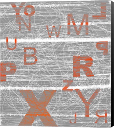 Framed Numbers Orange Print