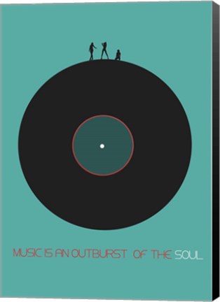 Framed Music Is An Outburst Of The Soul Print