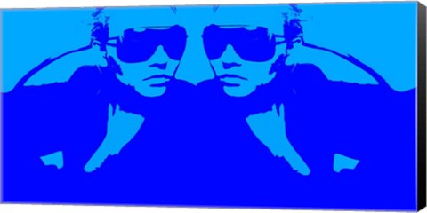 Framed Niki Mirror Blue Print