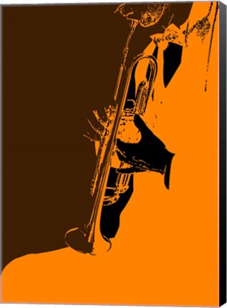 Framed Jazz Orange 2 Print