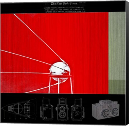 Framed Sputnik Art Print