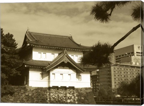 Framed Traditional Building In Tokyo Print