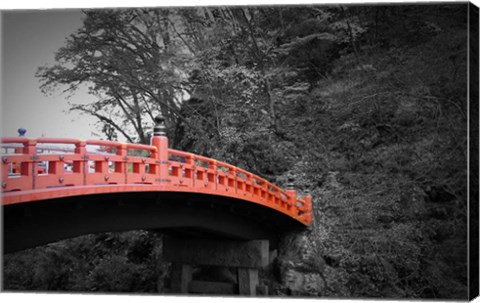 Framed Nikko Red Bridge Print