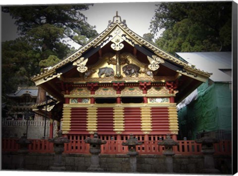 Framed Nikko Architecture With Gold Roof Print