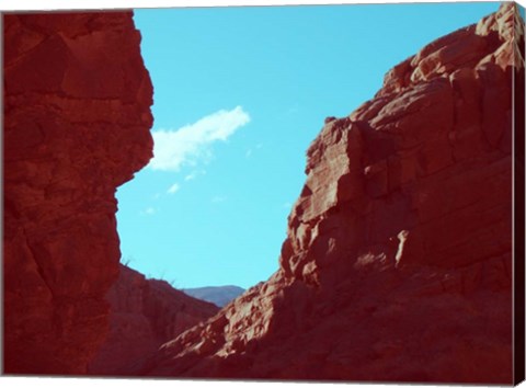 Framed Rocks And Sky Print