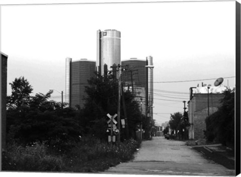 Framed Gm Headquarters Back Side Print