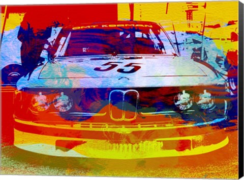 Framed BMW Racing Watercolor Print