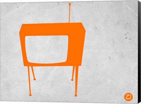 Framed Orange TV Vintage Print