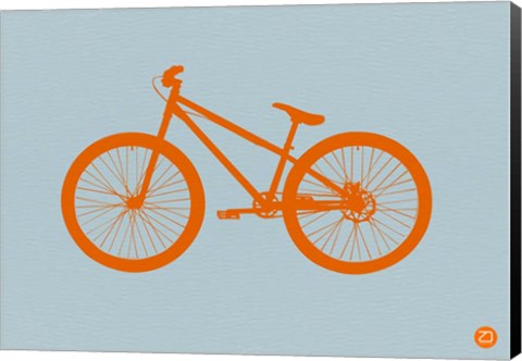 Framed Orange Bicycle Print