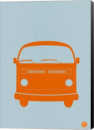 Framed Orange VW Bus Print