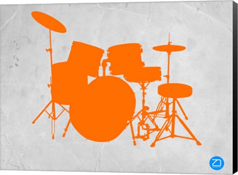 Framed Orange Drum Set Print