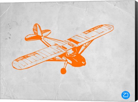 Framed Orange Plane 2 Print