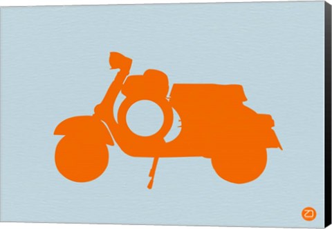 Framed Orange Scooter Print