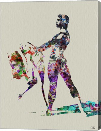 Framed Ballet Watercolor 1A Print
