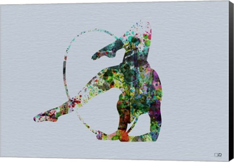 Framed Dancer Watercolor 3 Print