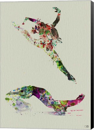 Framed Ballet Watercolor 3A Print