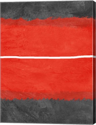 Framed Grey and Red Abstract 2 Print