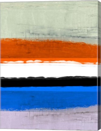 Framed Abstract Stripe Theme White and Black Print