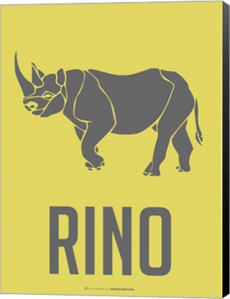 Framed Rhino Grey Print