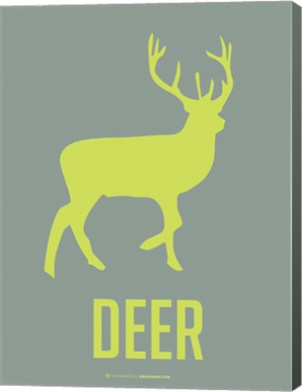 Framed Deer Green Print