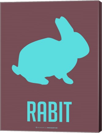 Framed Rabit Blue Print