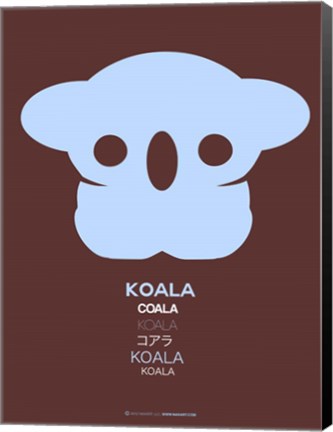 Framed Blue Koala Multilingual Print