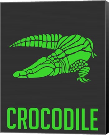 Framed Crocodile Green Print