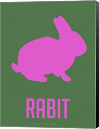 Framed Rabbit Pink Print