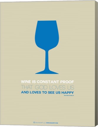 Framed Wine Blue Print