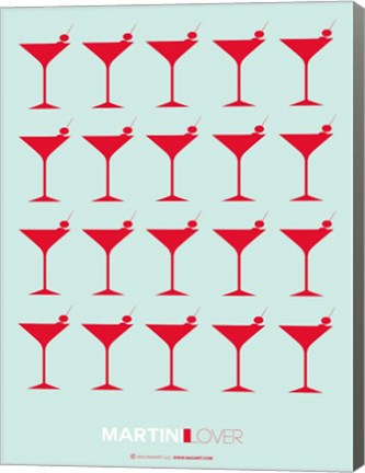 Framed Martini Lover Red Print