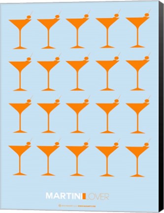 Framed Martini Lover Orange Print