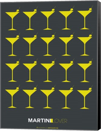 Framed Martini Lover Yellow Print