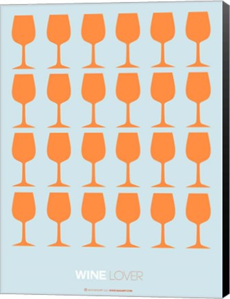 Framed Wine Lover Orange Print